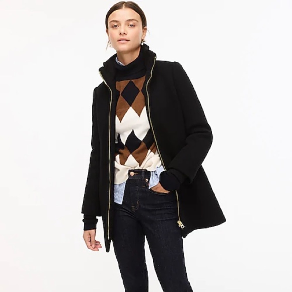 NWT J.Crew Lodge Coat - Italian Wool Sz 00P